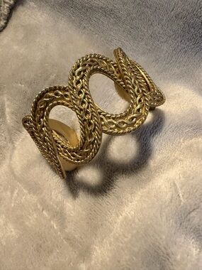 Rustic Cuff Gold Bangle